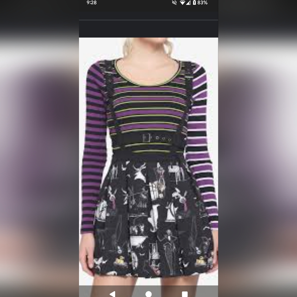 The Nightmare Before Christmas Harness Suspender Skirt